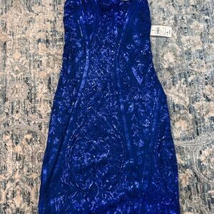 Windsor Blue Sequin Dress